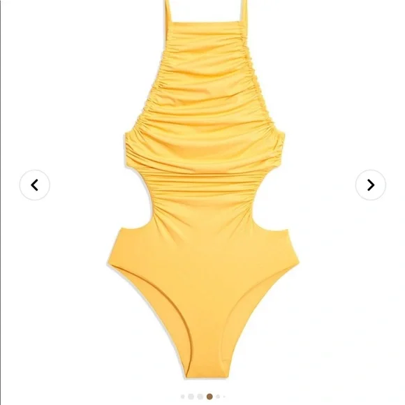 NWT We Wore What Liv One Piece Swimsuit sz XS Orange